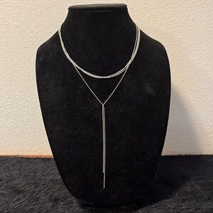 8OR Silver Layered Necklace.